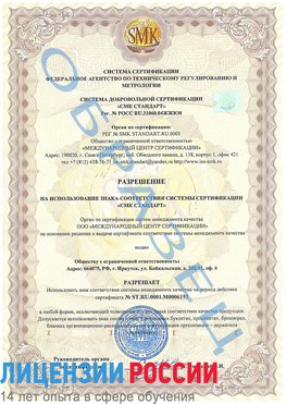 Образец разрешение Новосибирск Сертификат ISO 50001
